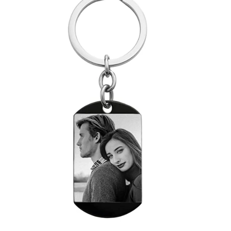 Oneway Key Chain Key Ring Photo Printing Lovers Sublimation Couple Keychain Custom Logo Valentines Gift