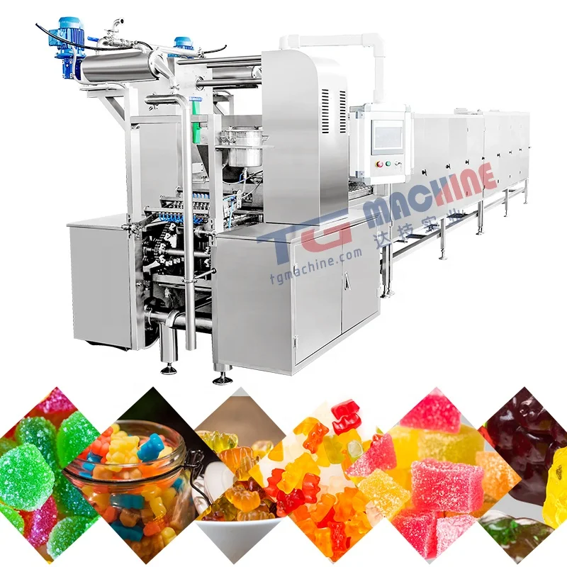Easy to Asssemble High Capacity Full Automatic Vitamin Gelatin Pectin Soft QQ Candy Machine Production Line