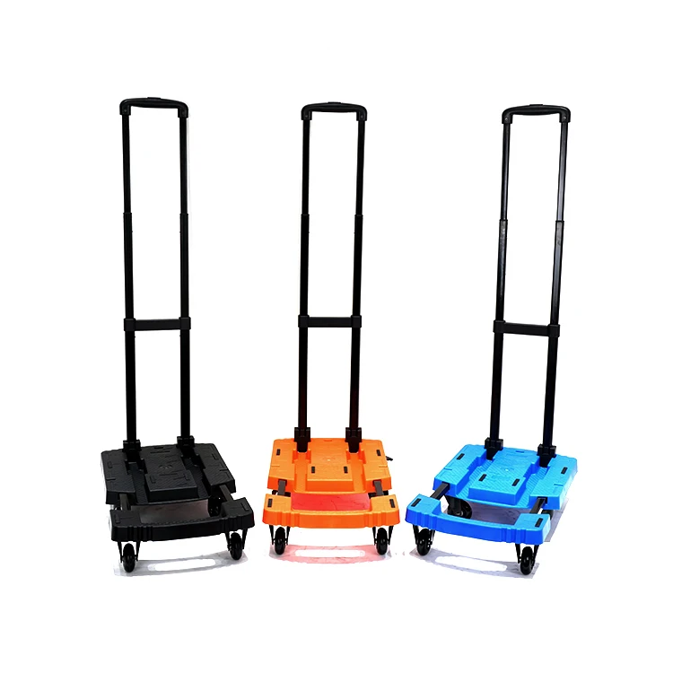 BAOYU 440LB Foldable Trolley cart Folding Pushing Moving Supplies Hand Cart Trolley