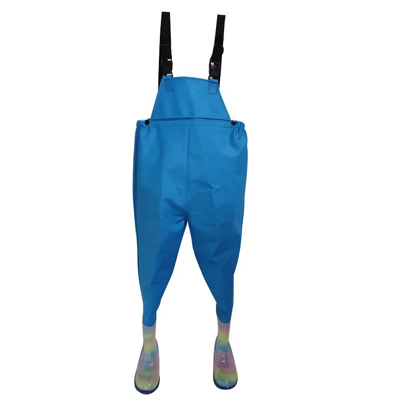 Chest wader Waterproof PVC children fishing waders with boots