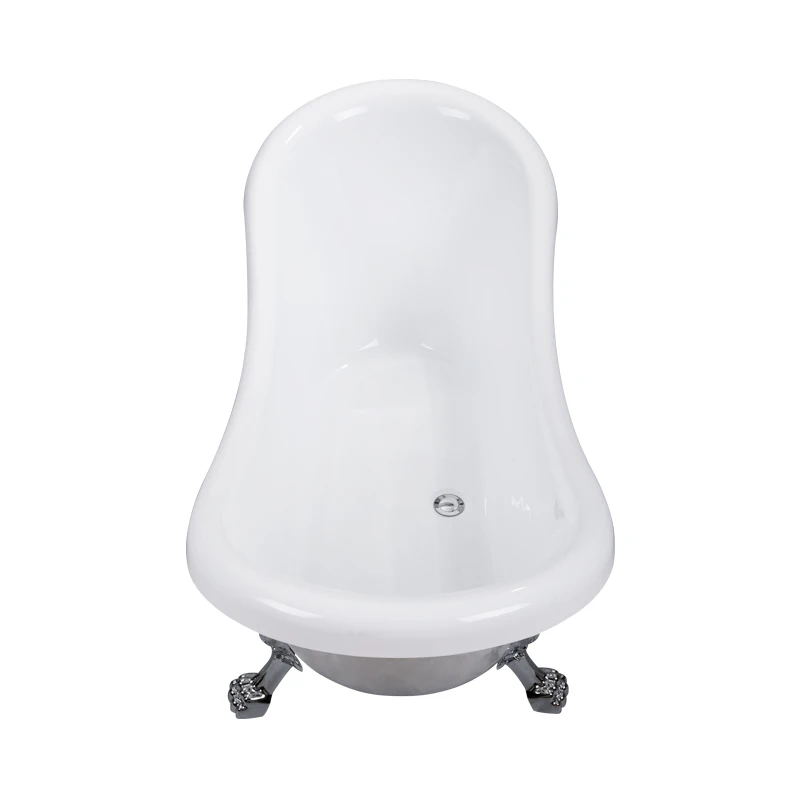 WTM-02502 Mini Acrylic Luxury Legs Vintage Bath Tub Clawfoot Tub Vertical Freestanding Bathtubs