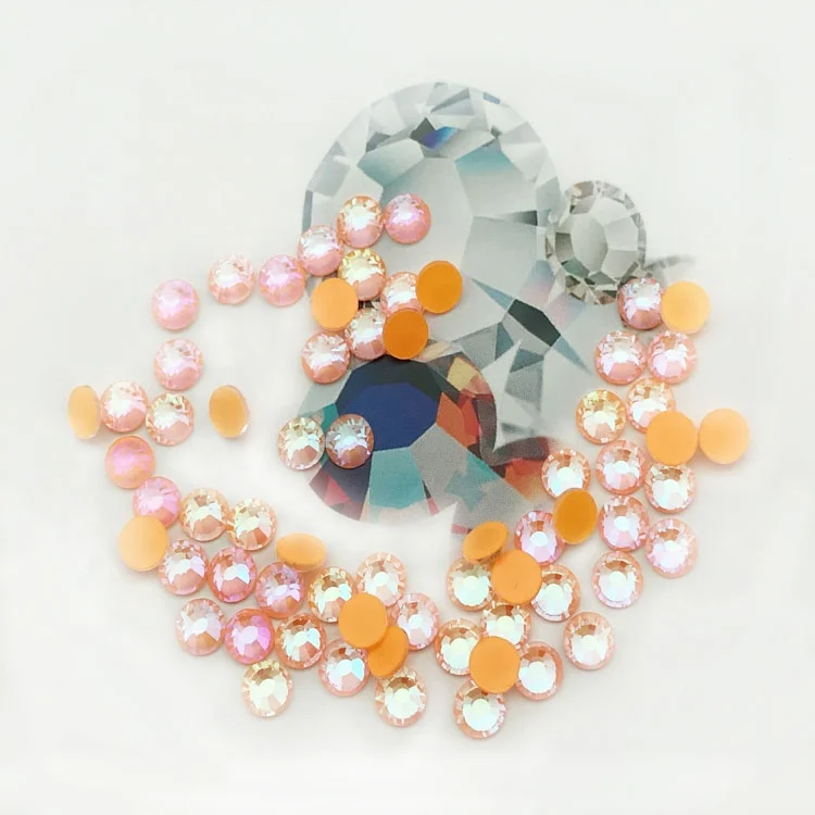 12 facets machine cuts non hotfix rhinestone neon glass rhinestones AB crystal for dress