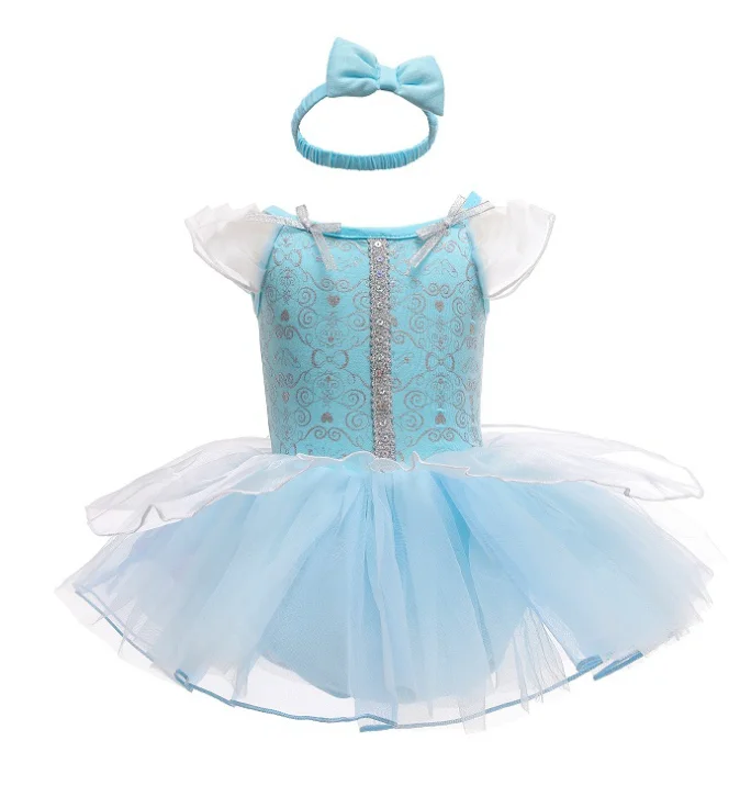 KYO Girls Kids Sequined Ballet Dance Dress Tutu Skirt Gymnastic Leotard Ballerina Dancewear Tiered Princess Fairy Costume