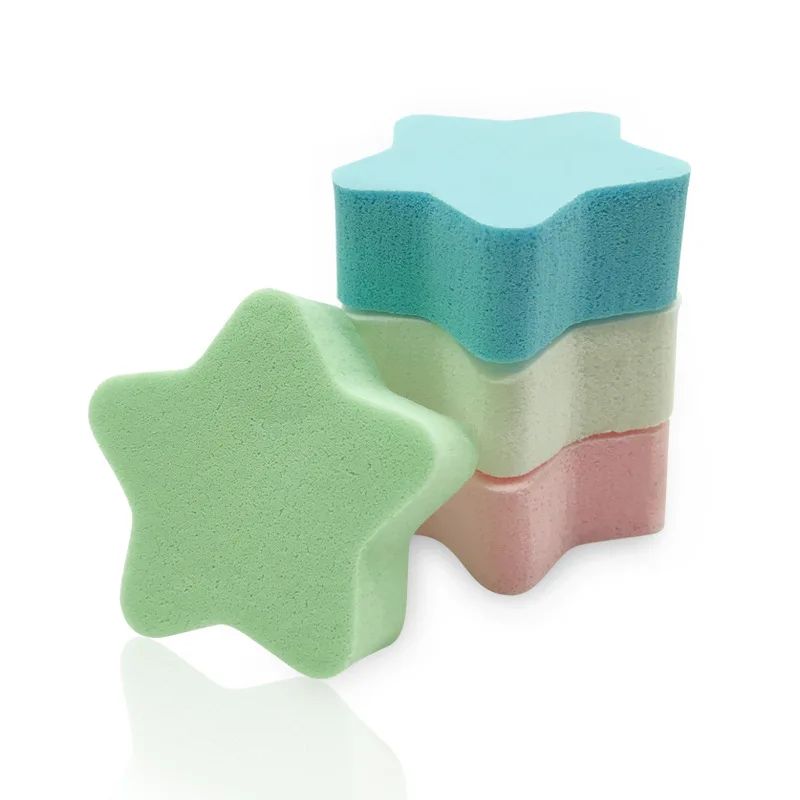 
star shape natural beauty makeup sponge powder puff double sided la girl cosmetic tool 