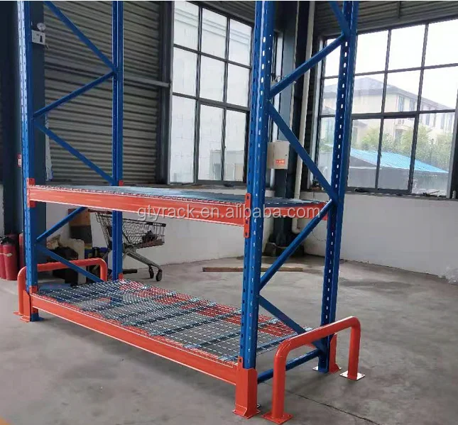 
 GTY лидер продаж, сверхпрочная система стеллажа для хранения поддонов, настил из проволочной сетки  