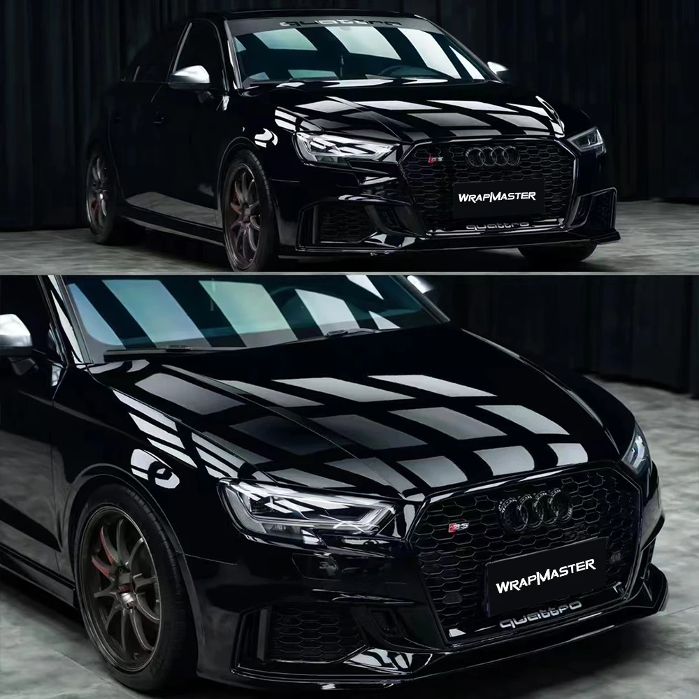 WRAPMASTER 1.52*15m TPU Glossy Black Paint Protection Film with Anti-scratch and self-repair function