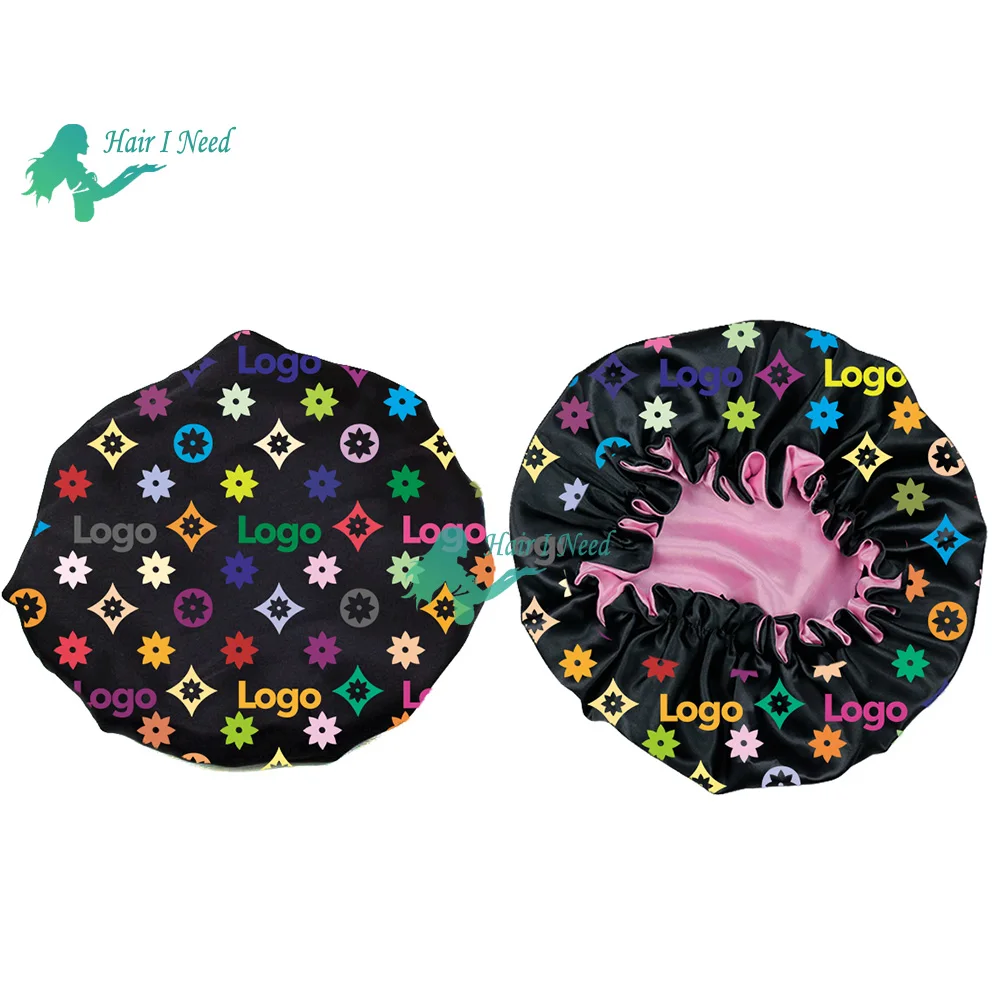 fast shipping women custom satin designer bonnet vendor with logo luxury