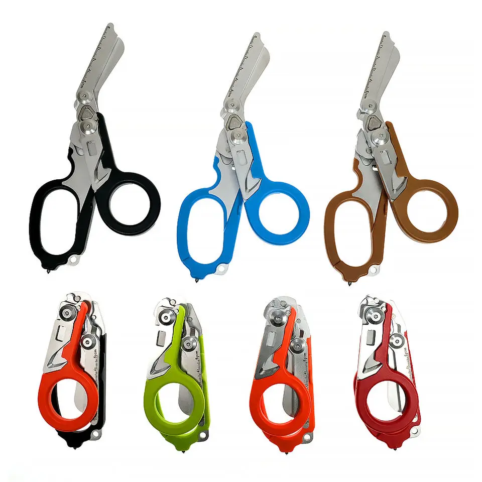 Multifunction Scissors First Aid Expert Tactical Folding Scissors Outdoor Survival Tool Combination Tools