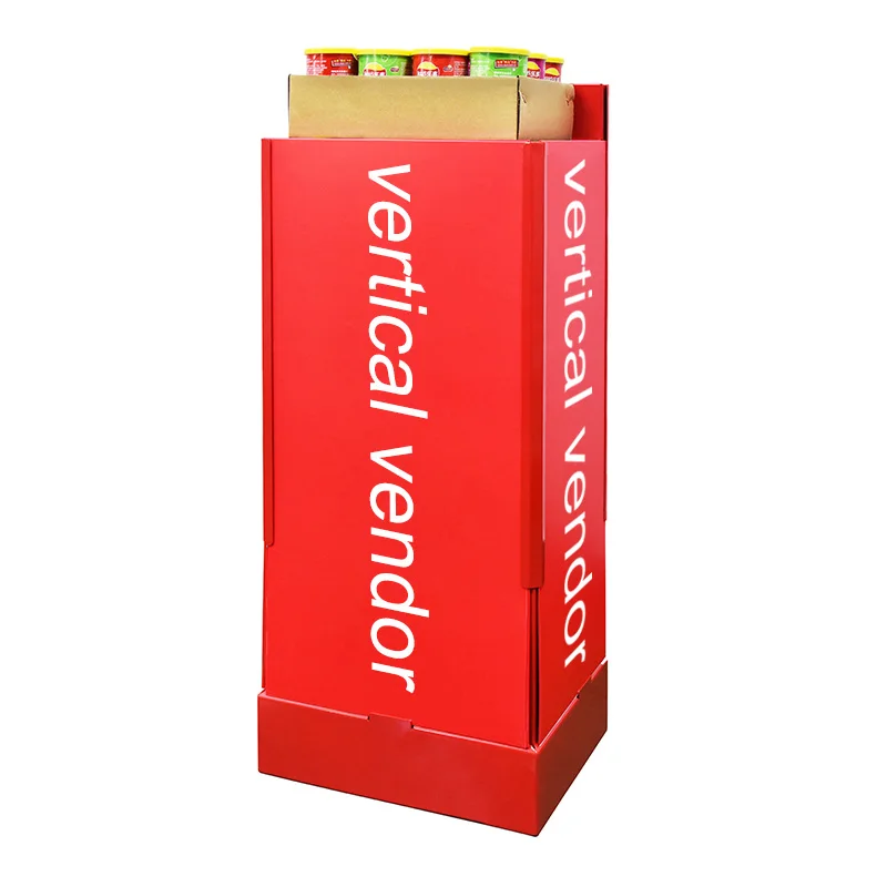 Rising Shelf Spring Loaded Beverage Pop Up Vertical Vendor Display For Cola Beer