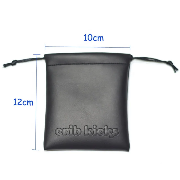 Custom High end mini drawstring waterproof Soft PU leather jewelry pouch