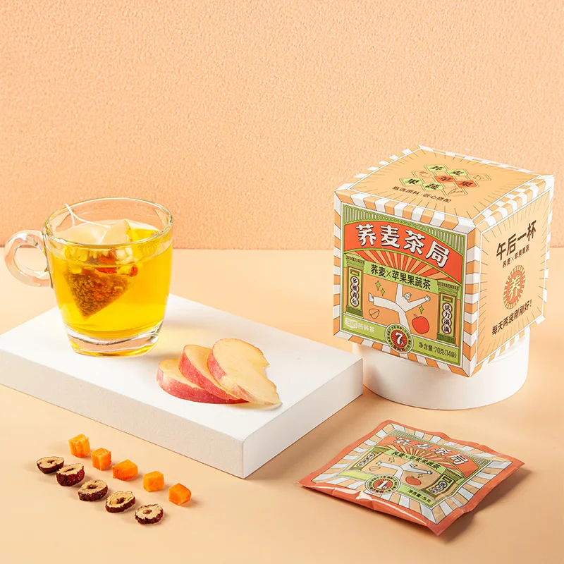 
14 days apple tartary buckwheat flavor herbal morning tea 
