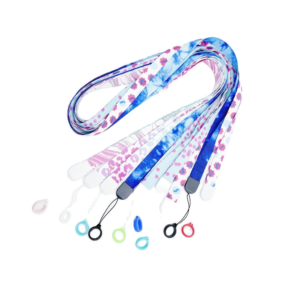 Amazon popular heat transfer ego vape lanyard with silicon loop electronic cigarette lanyard