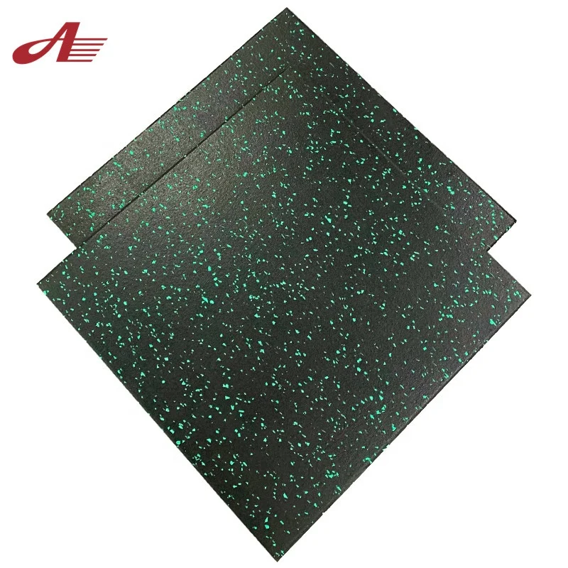 Factory hot sale Non-toxic gym rubber flooring Anti-vibration rubber mats for gym Shock absorption rubber floor tile