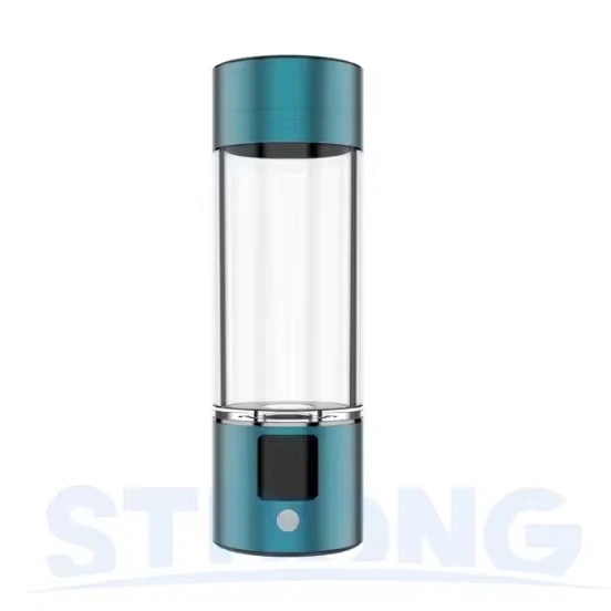Factory Price Custom Logo Silver Cup Filter Electric Titanium Quality Portable Antioxidant Hydrogen Glass Water Bottle