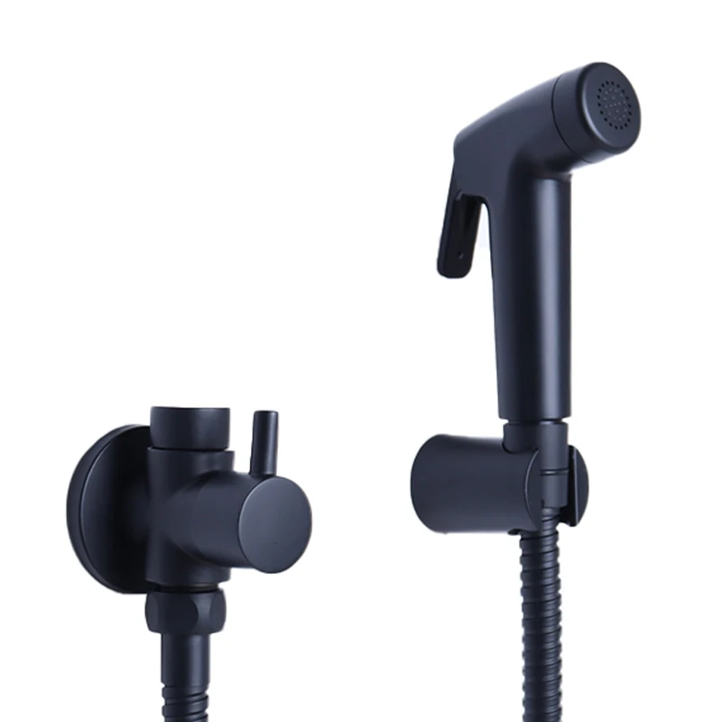 Bathroom Brass Angle Valve High Pressure Compact White ABS Handheld Toliet Bathroom Bidet Sprayer Shower ABS