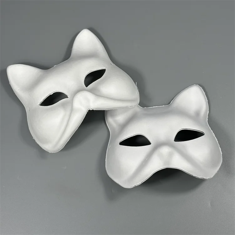Halloween Fox Mask DIY Blank Animal Craft Mask for Cosplay Masquerade Parties Costume Accessory