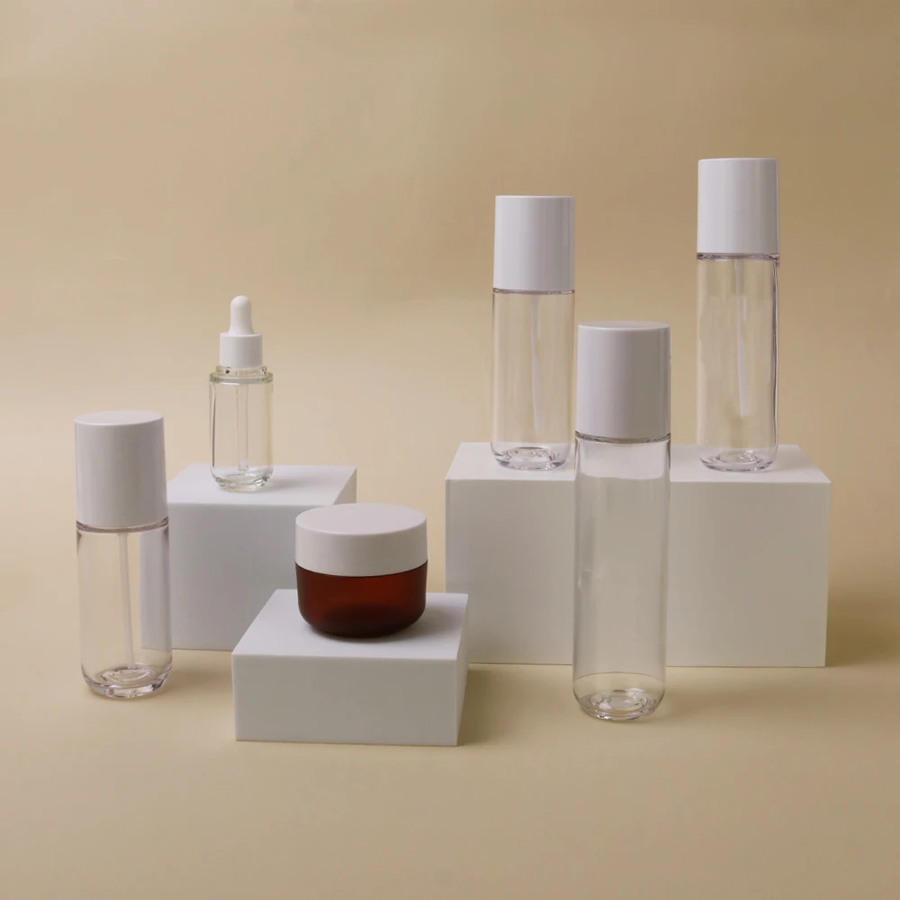Wholesale 50g 30ml 80ml 100ml 120ml 150ml Plastic Lotion Pump Bottle Packaging Face Serum Cosmetics Bottles and Jars