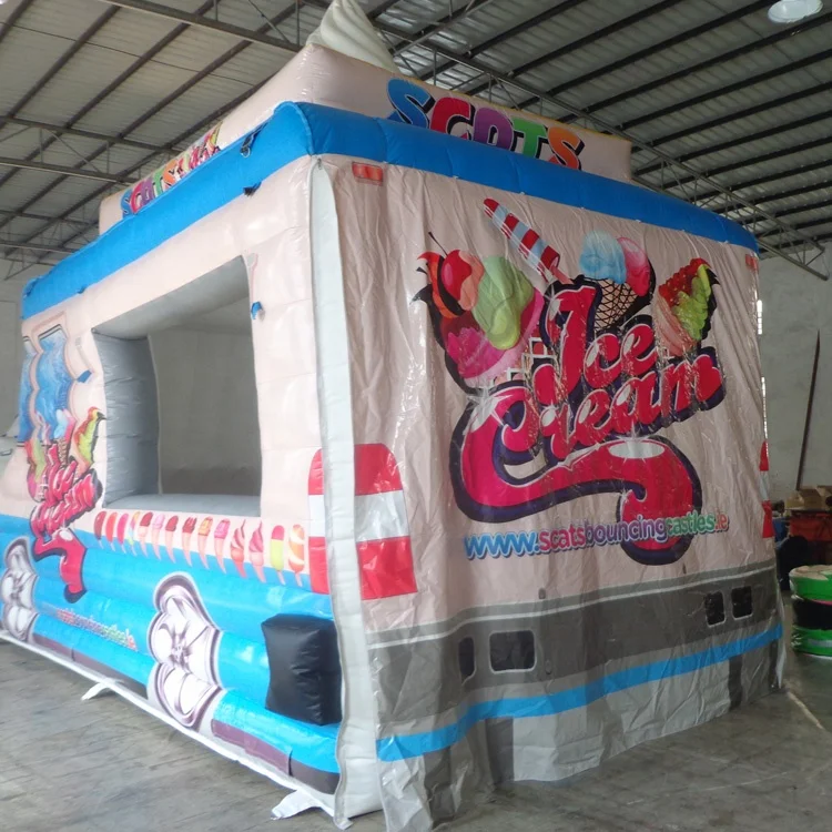 Portable inflatable concession tent inflatable ice cream booth Dining car tent for advertising promotion