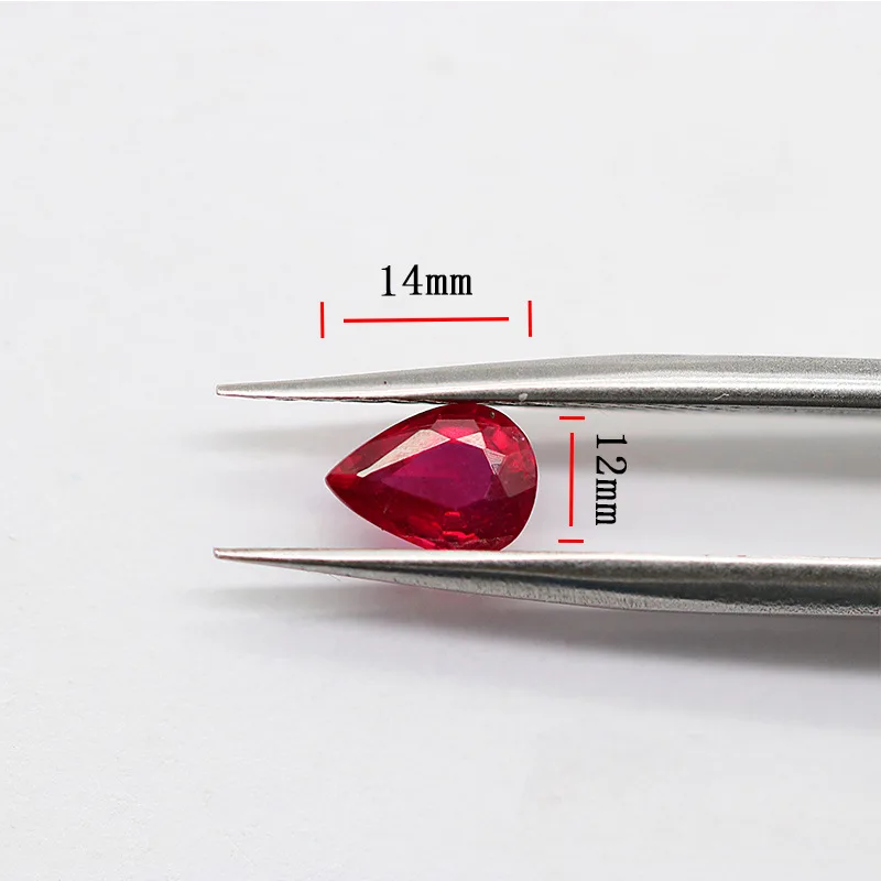 MEDBOO Fashion Jewellery Manufacturer Pear Cut Real Polished African Natural Ruby Gems Loose Gemstones For Jewelry Making