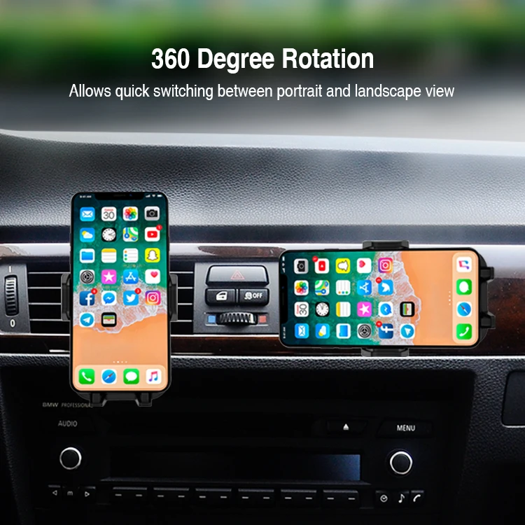  Новый Тип OEM Универсальный вращающийся на 360 градусов трехзубчатый Автомобильный держатель для мобильного телефона с вентиляционным