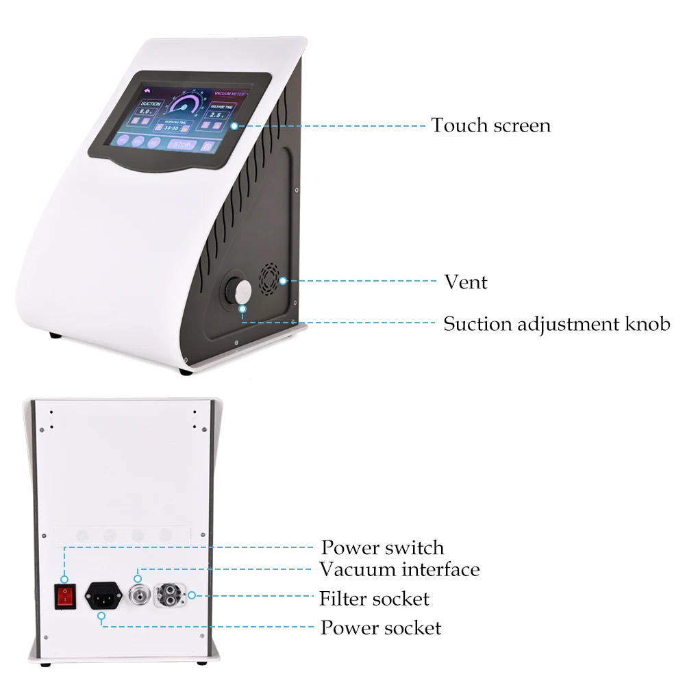 mechanical pump 180ml XL 21cm breast enlargement lift therapy butt lifting vacuum machine with 34 buttock cups