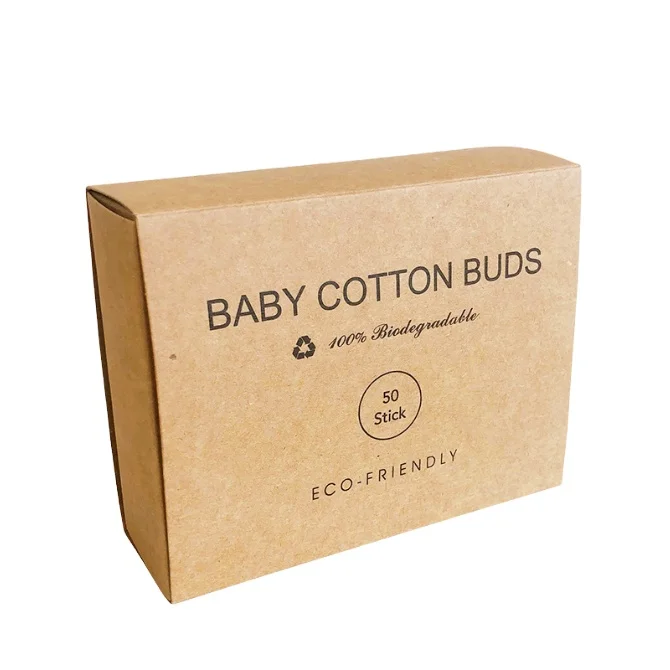 High Quality Bamboo Cotton Swab Double Tips with Square Box Premium Cotton Buds for baby Safe size