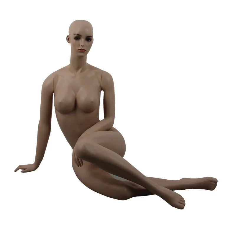new design european size sitting naked mature male mannequin