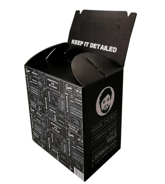
High-end exquisite black folding corrugated box can be portable gift box 