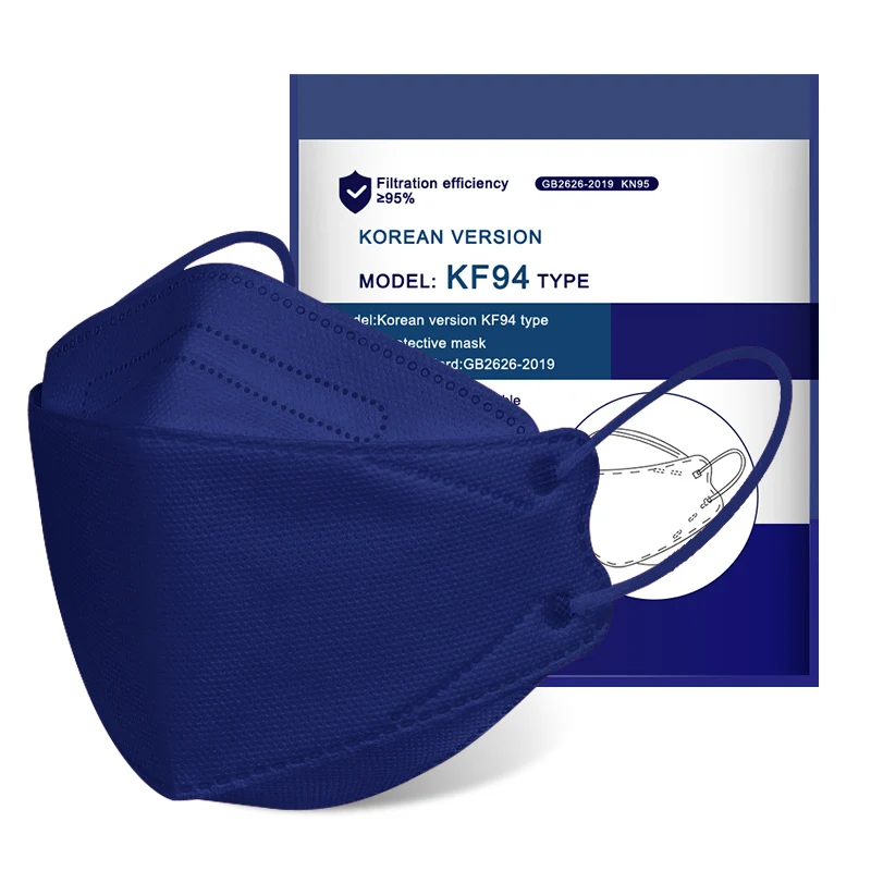 Best Selling KN95mask Korean Comfortable Adult KF94 Fish-shaped Mask Bulk Disposable Face Masks for Sales