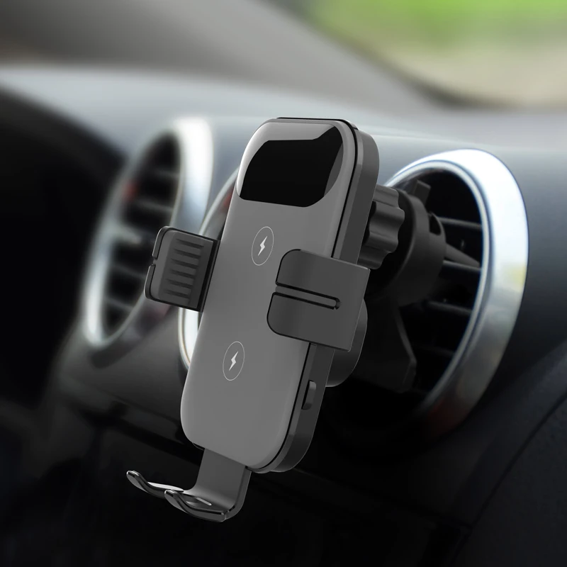 Самый популярный автомобильный держатель для телефона с двойной катушкой и беспроводным зарядным устройством на вентиляционное отверстие для Samsung Galaxy Z Flip 3