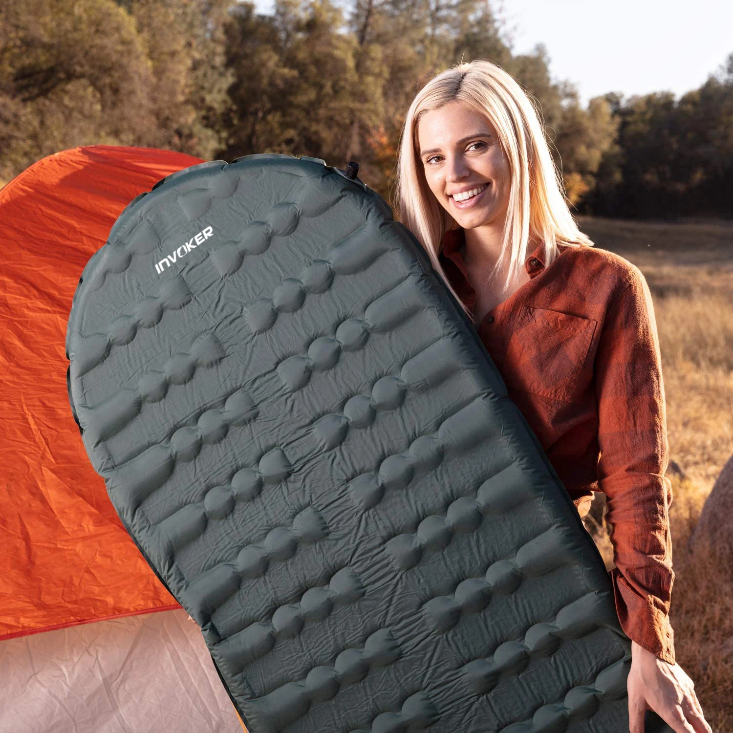 Sleeping Pad,Self-Inflating 2 Inches Camping Mat for Backpacking, Traveling and Hiking,Outdoor Waterproof Sleeping Mat