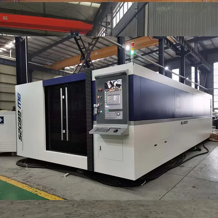 High Power Industrial Machinery Equipment 12kw 6020 1313 Fiber Laser Cutting Machine With Full Cover