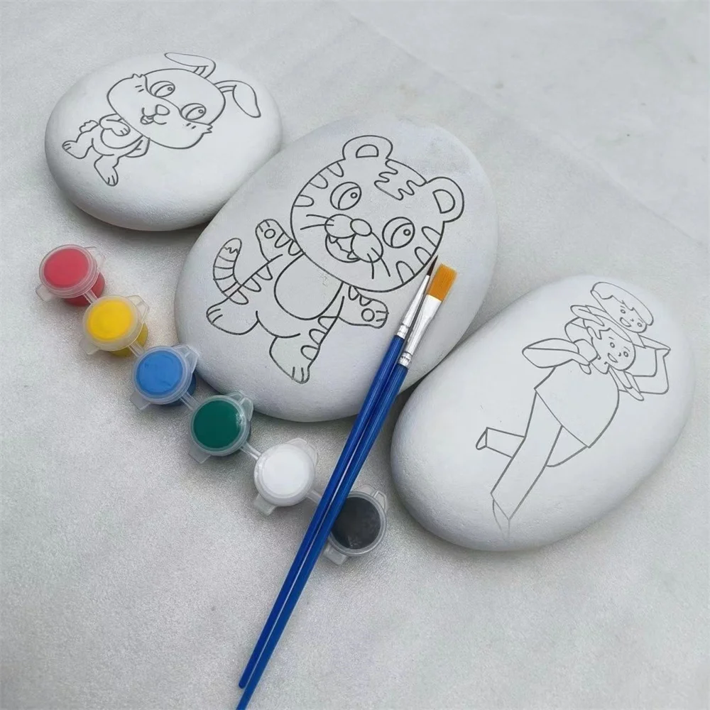 Wholesale Good Quality Art Hand Painted Stone Pebble