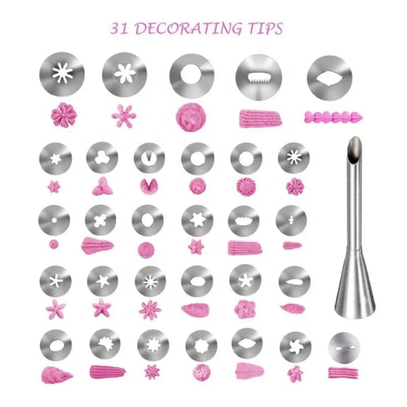 Factory price metal cream pastry nozzle tips