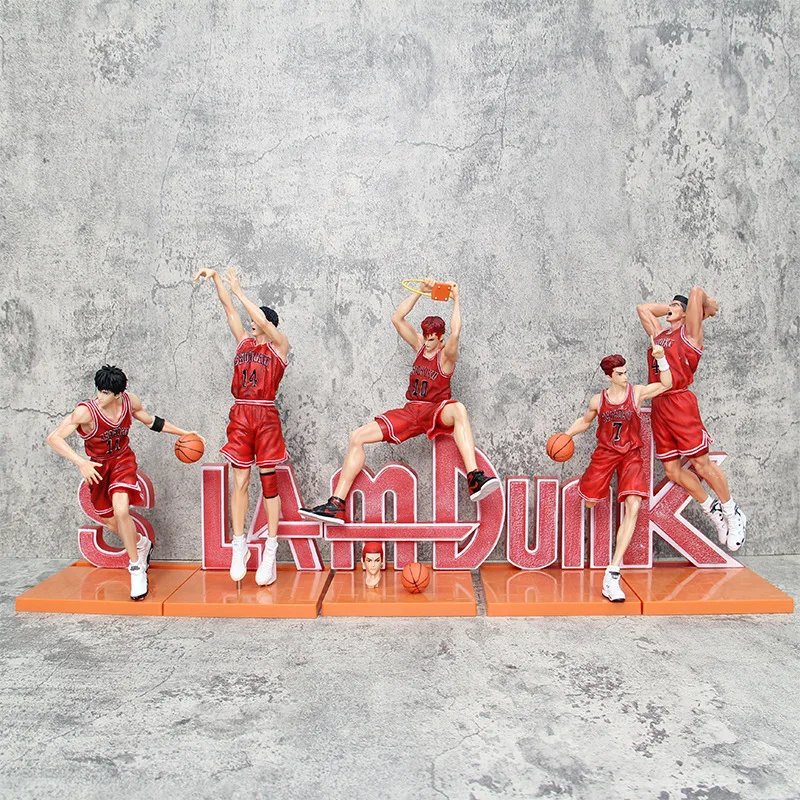 Wholesale Japanese Anime Slam Dunk Master Shobei Five Tigers Sakuragi Hanamichi Miyagi Ryota Akagi Gangxian Model Figure Toys