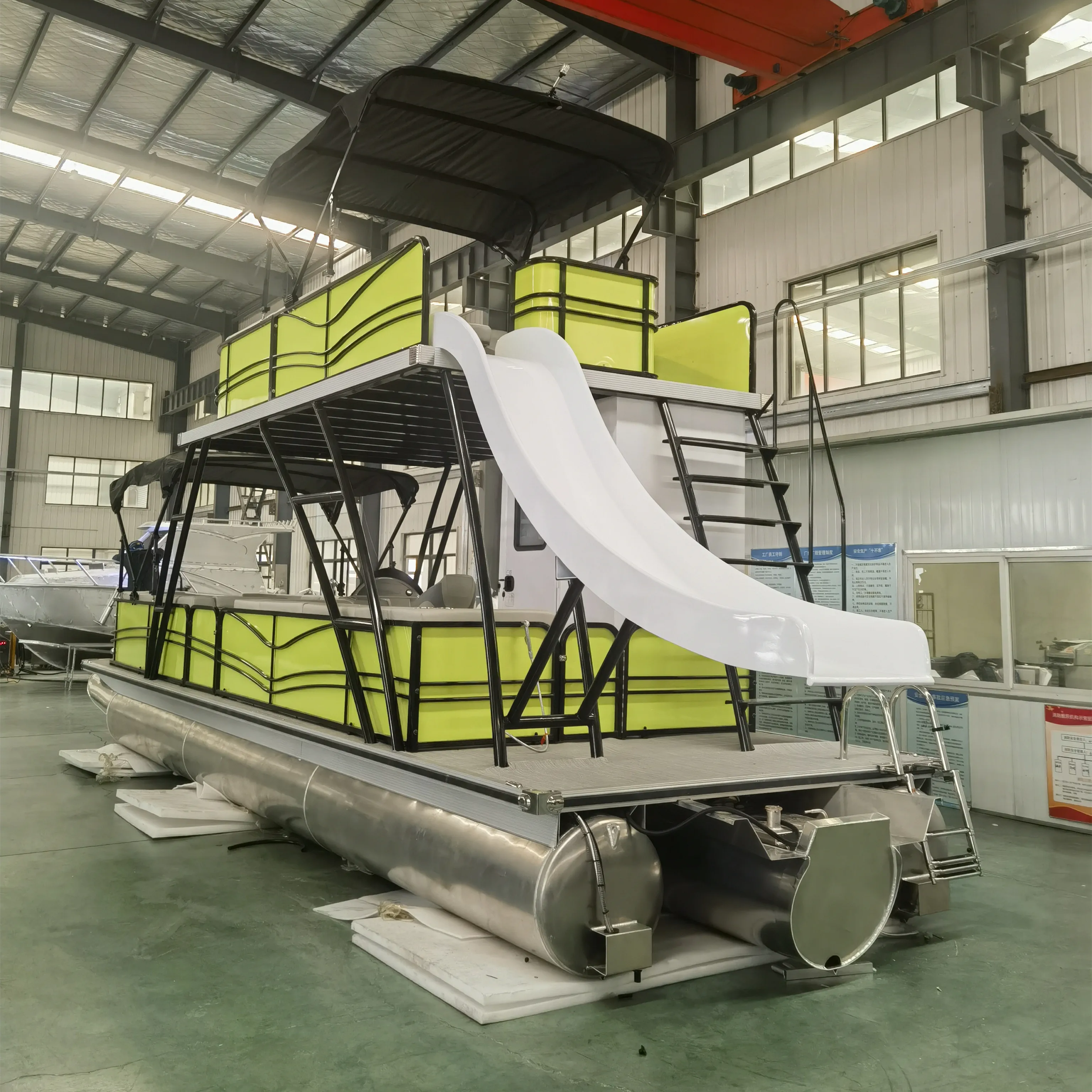 2024 new design 25ft-30ft Double Decker Multi-purpose leisure recreation happy time Pontoon Boats