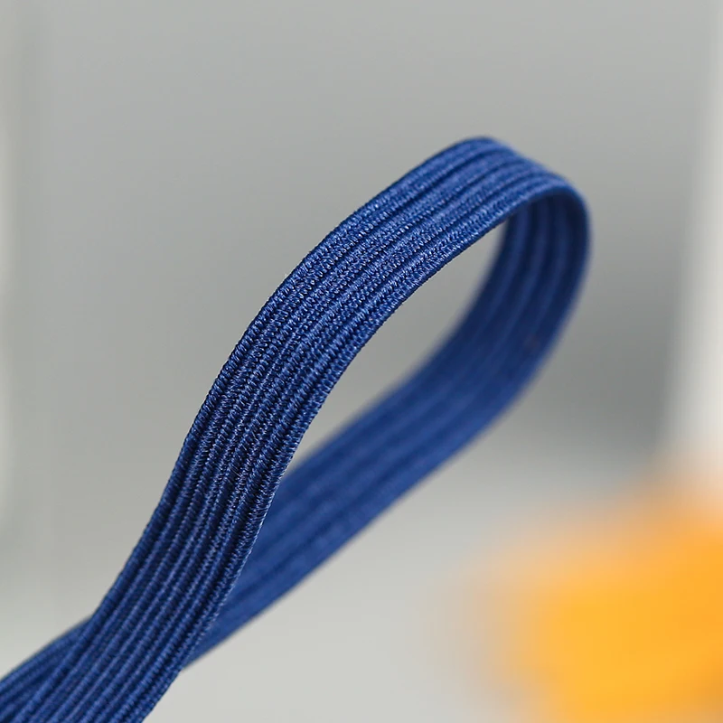 High Elastic Braid Flat Elastic Band Sewing Stretch Webbing Black White Flat Elastic Cord Band for clothing