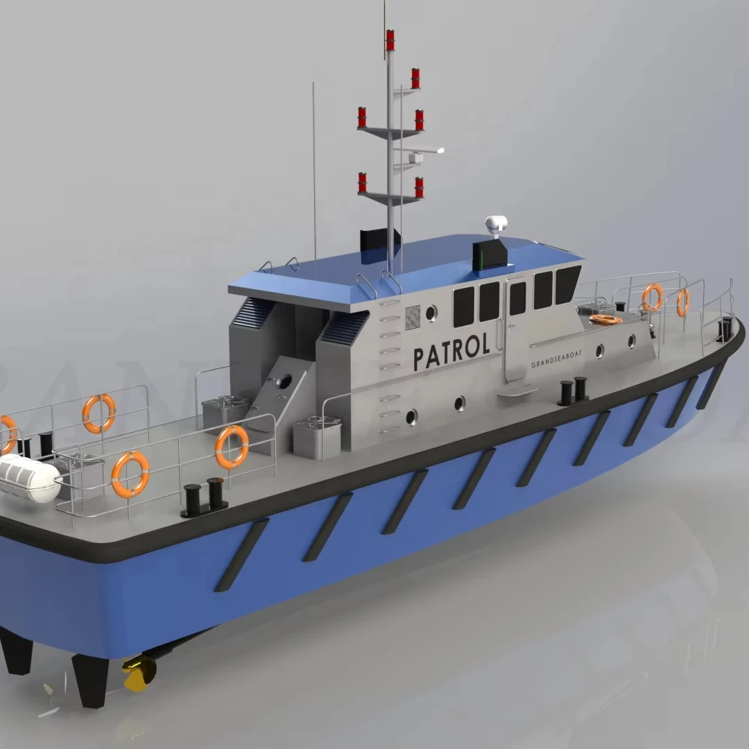 Морской патрульный катер Grandsea 20 м из стального материала для морского наблюдения на продажу