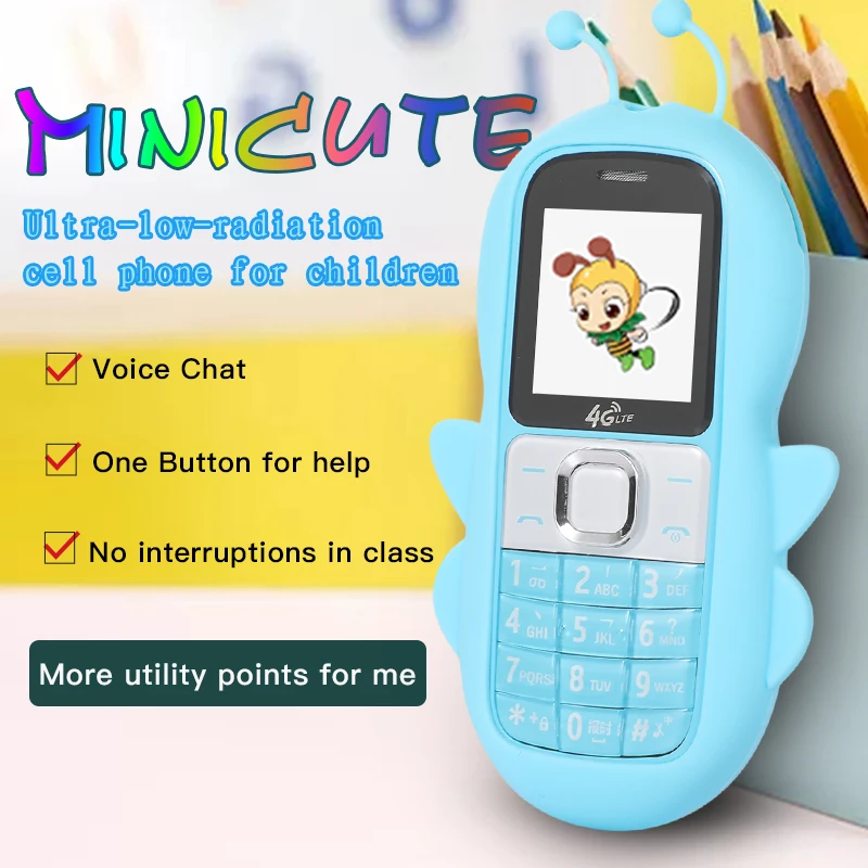 
 Classical mini Bee Cell phone 1.44 inch HD Highlight Screen Mobile Phone GSM Dual SIM  Children Student Cell Phone  