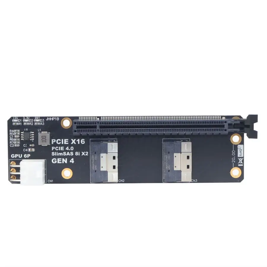 FEICHAO 2-портовый адаптер SlimSAS 8i x2 to PCIe4.0x16 плата адаптера SFF8654 карта