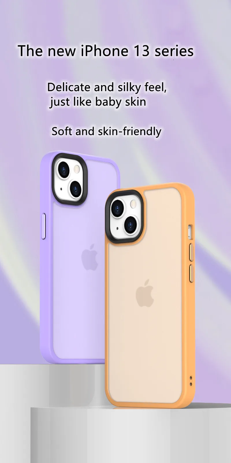 Funsion translucent PC  soft TPU frame Black camera ring Wholesale waterproof Shockproof for iphone 13 pro max phone case