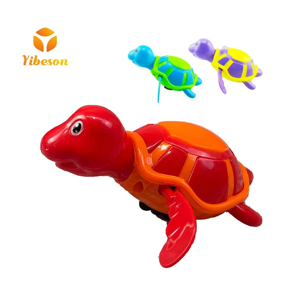 Bathroom Tub Rotation Clockwork Mechanical Colorful Cute Plastic Animals Turtle Wind Up Bath Toy