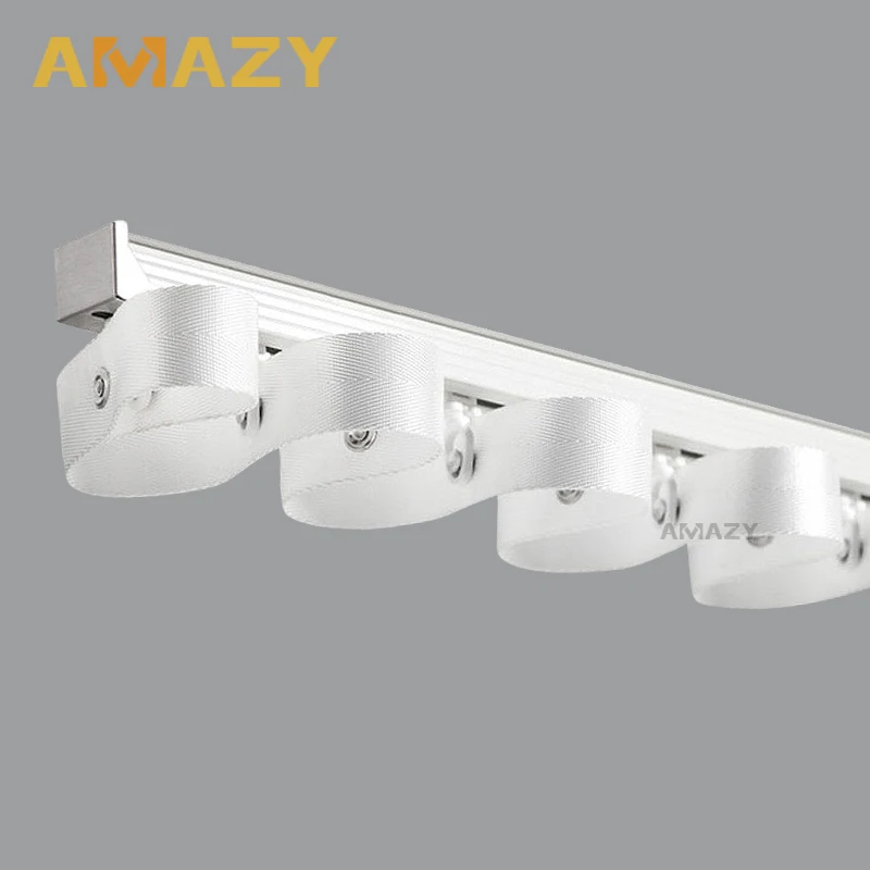 Modern Luxury Heavy Duty Bendable Aluminium Curtain Rail Track Ceiling Mount Curtain Rod With Strong Gliders