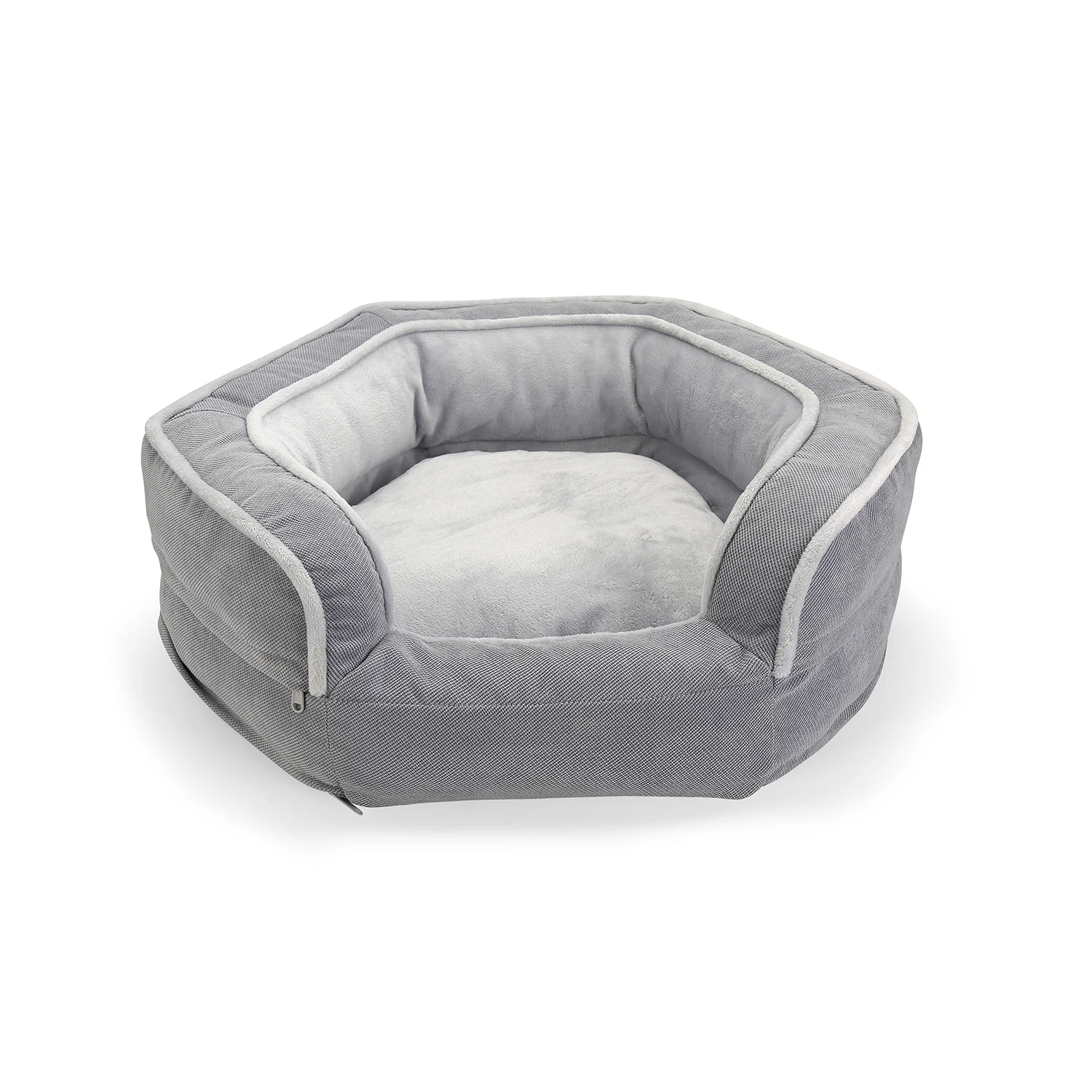 FMT Cat Bed Kennel Comfortable Lying Mats Pet House Triangle Half Tent with Hanging Ball