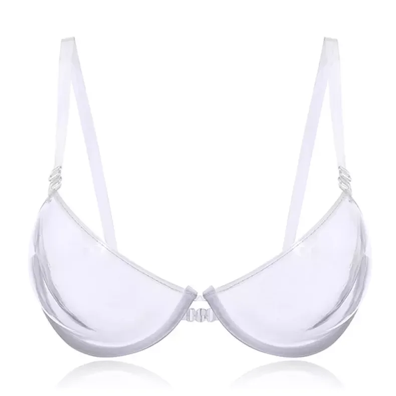 Sexy Deep V Transparent Gather Bras Women Invisible Underwear Disposable Push Up Bra