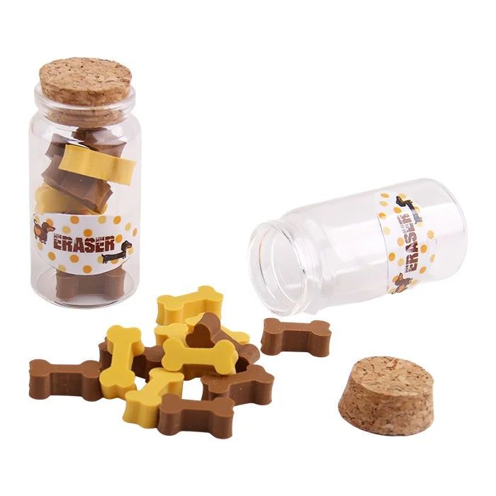 INTERWELL Custom Printed Cute Mini 3D Dachshund Dog Bone Erasers