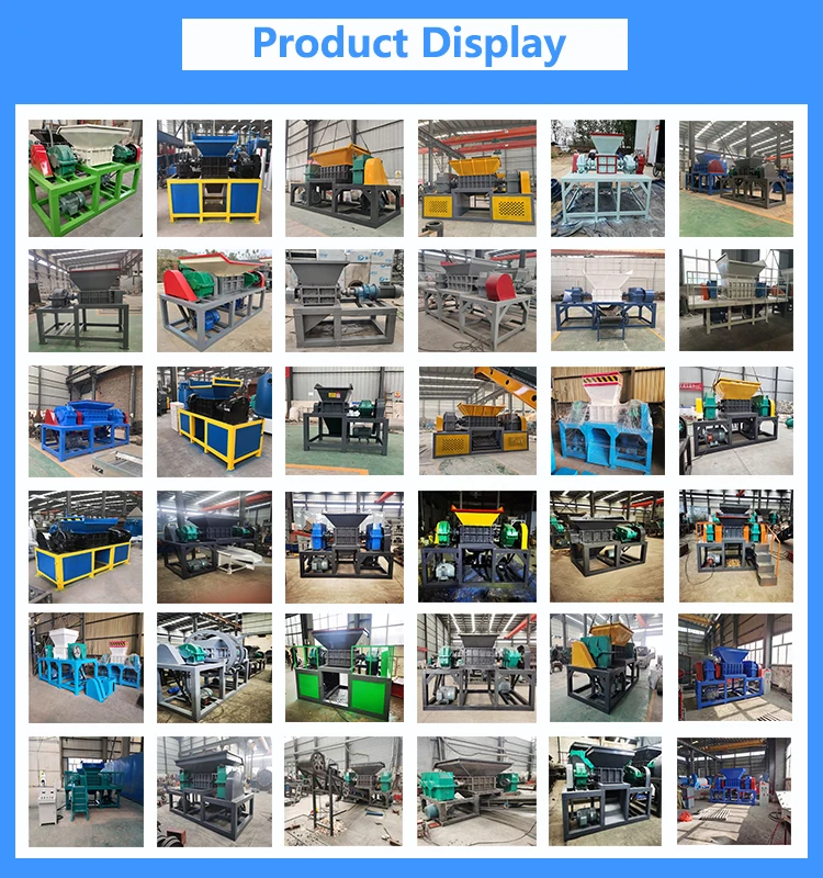 Low price plastic products shredder Household garbage medical waste twin shaft shredder