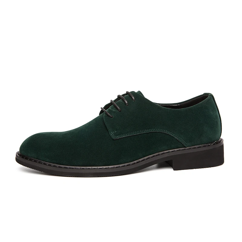 Low Cut Casual Classic Wedding Shoes Business Formal Lace-ups Durable Men Suede Leather Shoes