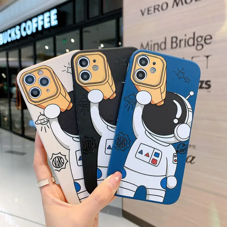 new designer cute 3d astronaut phone cases for iphone 13 pro max tpu silicone cellphone case accessories for iphone 13