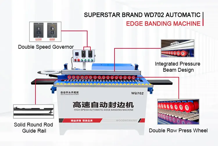High speed small edge bander edge banding machine  wood machinery for mdf pvc panel board